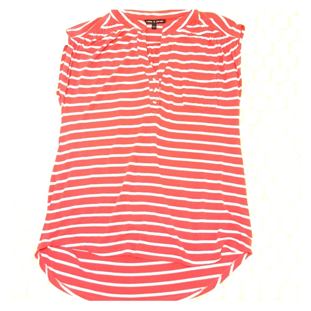 Cable & Gauge summer striped sleeveless top